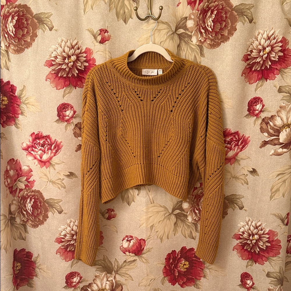 Cozy Mock Neck Knit Sweater 🧶